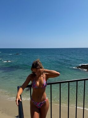 Floral Pink & Blue Bikini Set